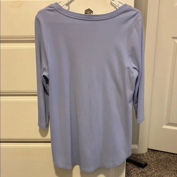 Isaac Mizrahi Live Light Purple Scoop Neck Tunic-3/4 inch sleeves- Large - Picture 10 of 12